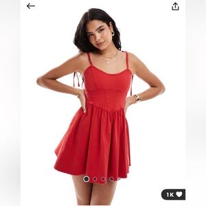 NWT Asos soft denim ballerina mini dress